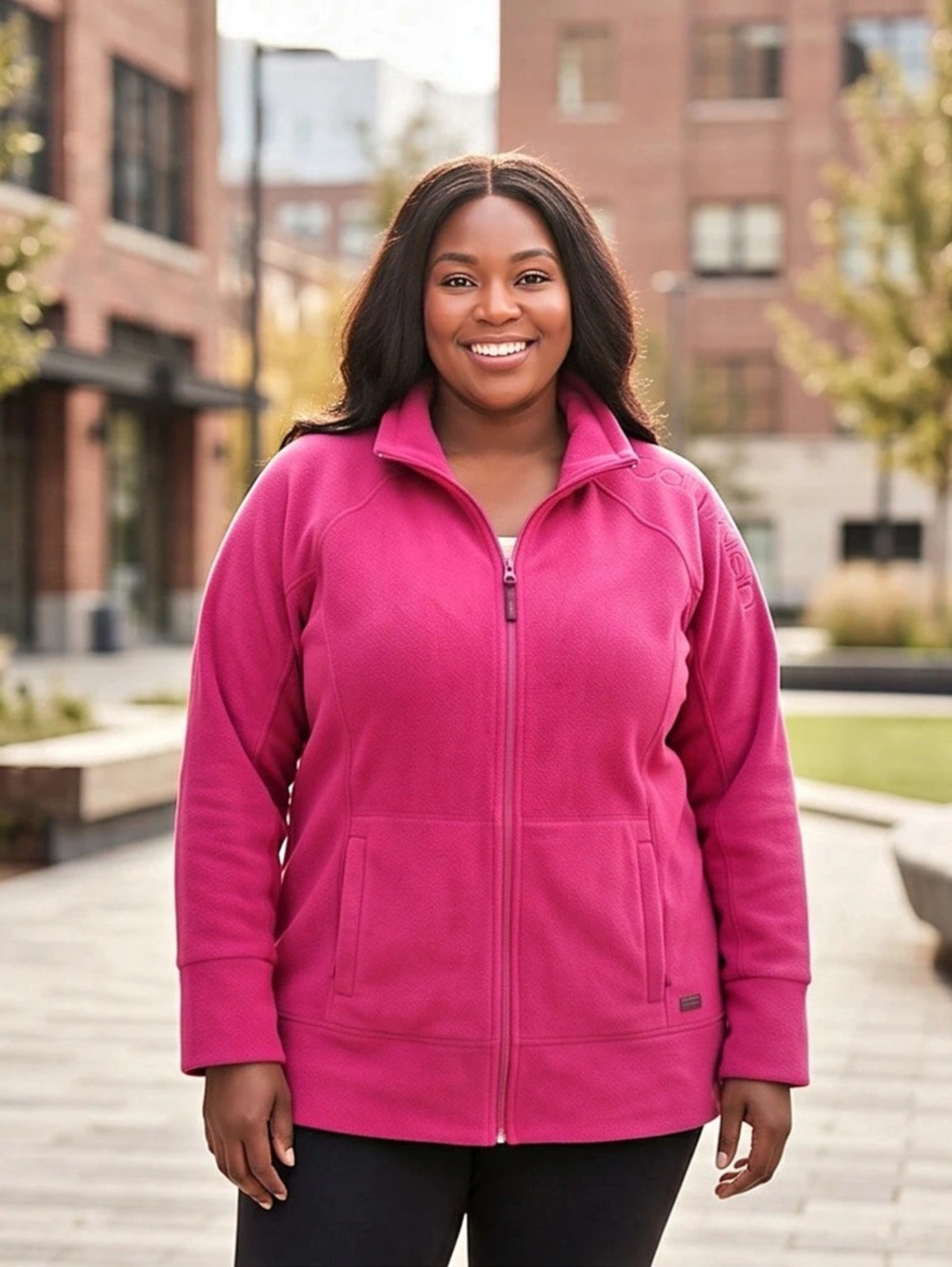 Calvin Klein Polar Fleece Full Zip Jacket Women's Pink